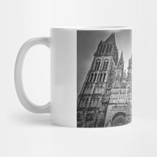 Notre Dame de Rouen black and white Mug